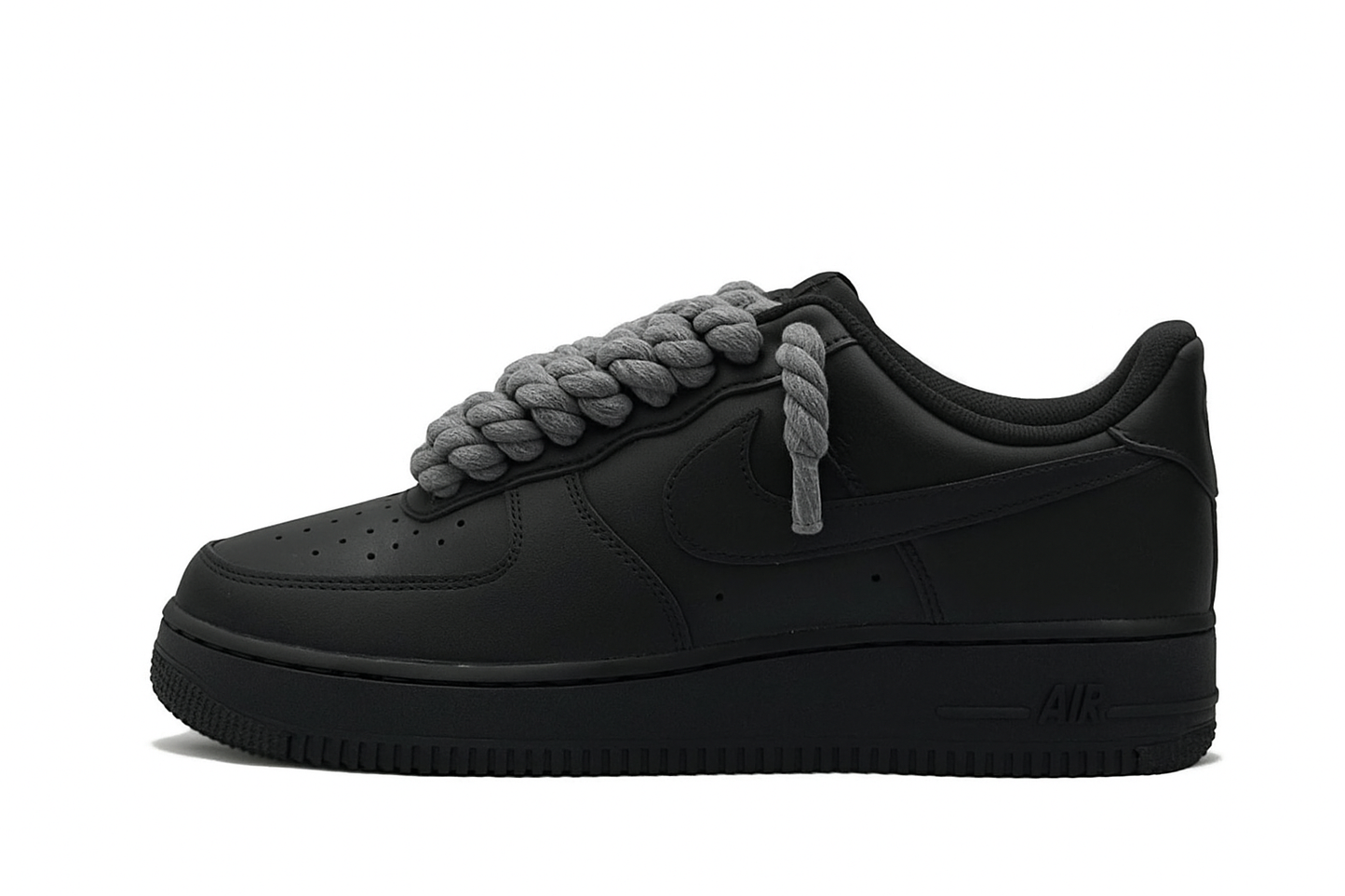 AF1 BLACK x Rope Laces