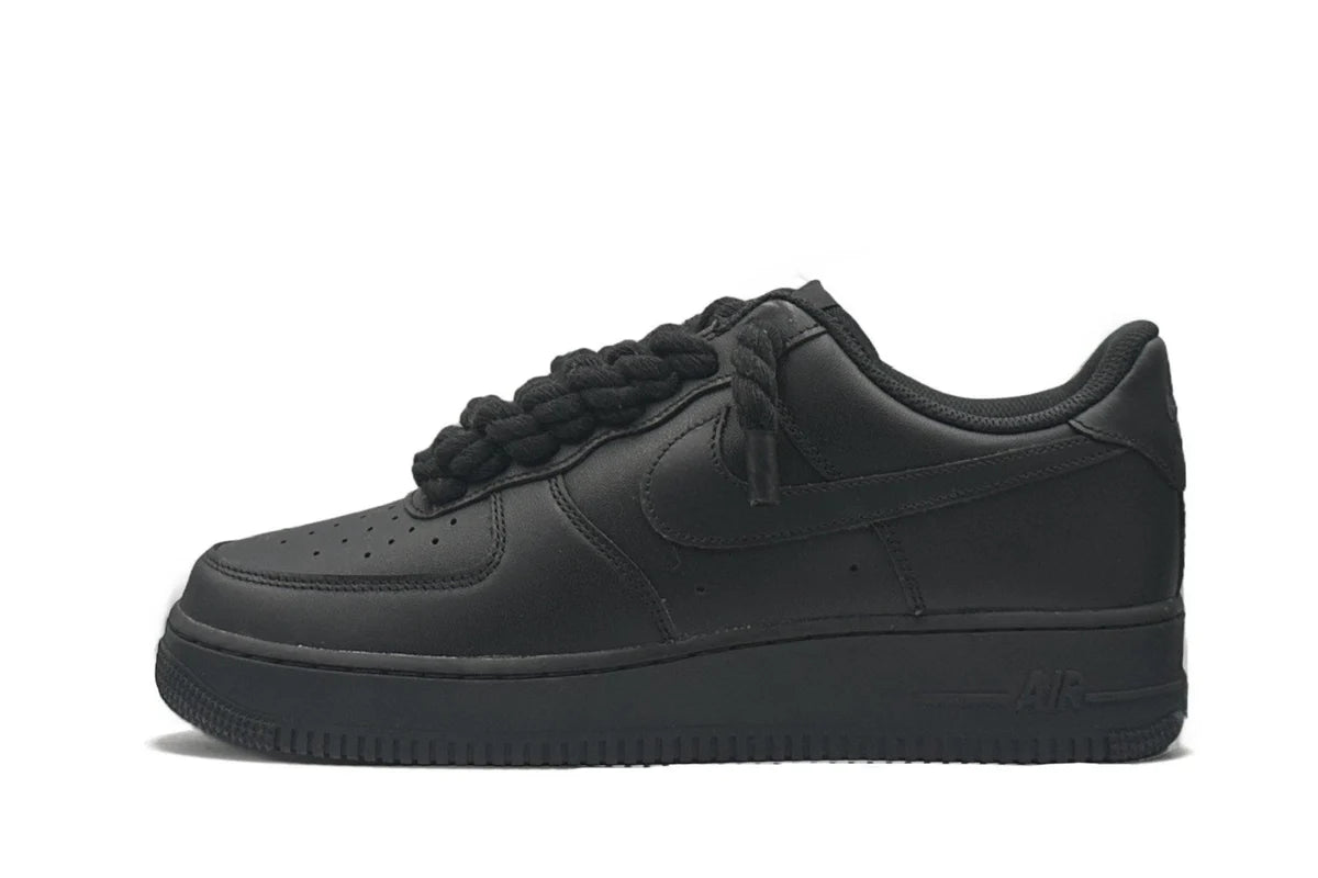 AF1 BLACK x Rope Laces