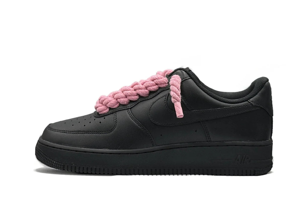 AF1 BLACK x Rope Laces